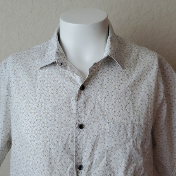 Tasso Elba Men's Short Sleeve Geometric Button Up Shirt, Large - Picture 4 of 12